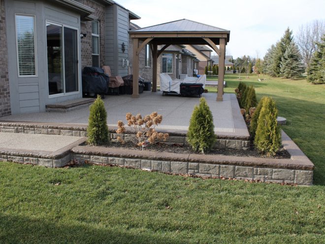 Exposed Aggregate Concrete patio installer