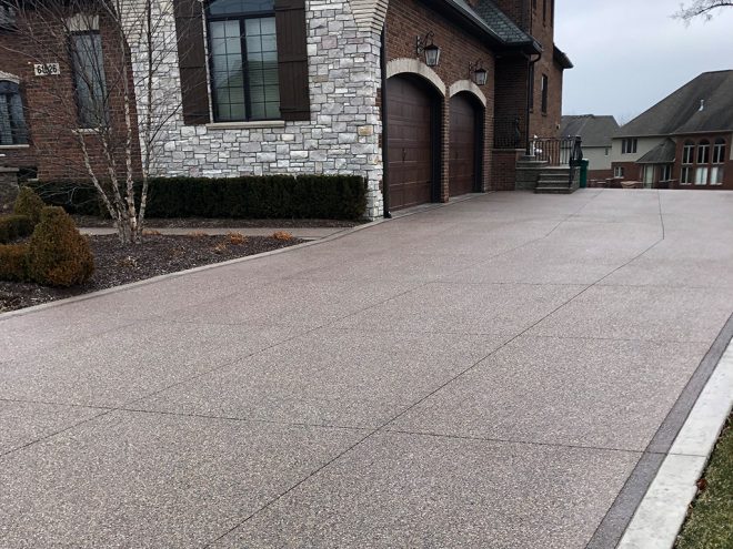 Exposed Aggregate Concrete Driveway Installation